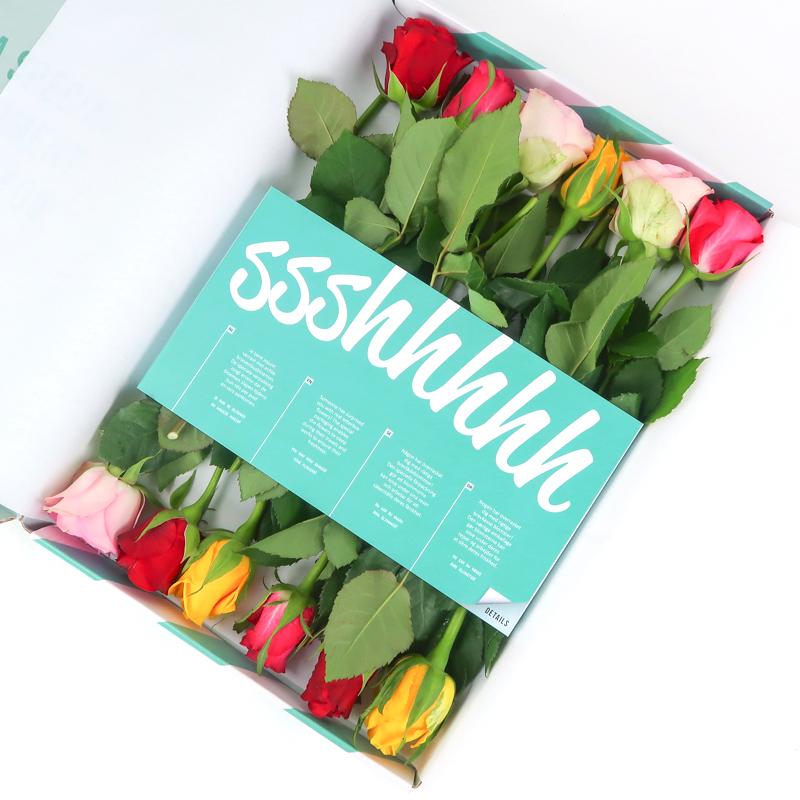 📮💐 Briefkastenstrauß "bunte Rosen"