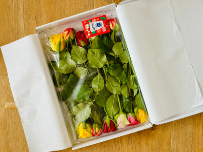 📮💐 Briefkastenstrauß "bunte Rosen"