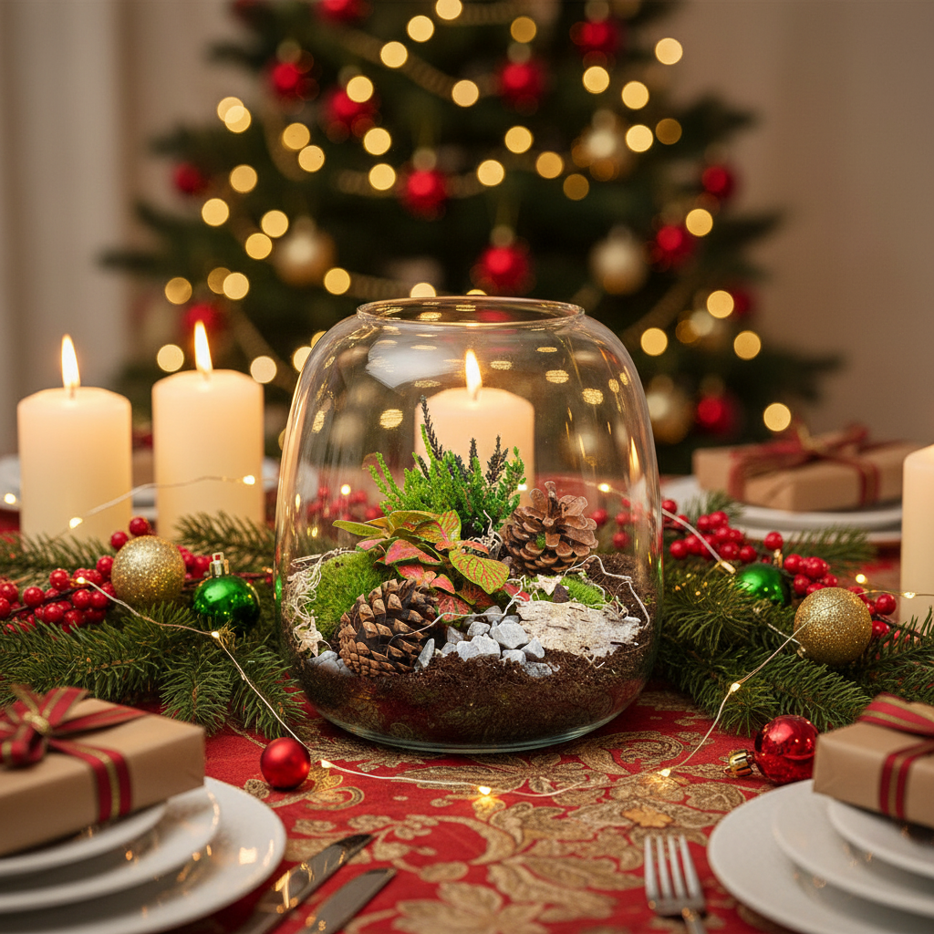Weihnachts-Terrarium  - DIY kit Christmas - Ø 19 cm ↑ 20 cm