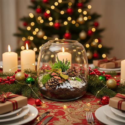 Weihnachts-Terrarium  - DIY kit Christmas - Ø 19 cm ↑ 20 cm