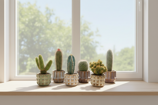 Kaktus-Set 6 Stück mit Mini-Keramiktöpfen San Juan